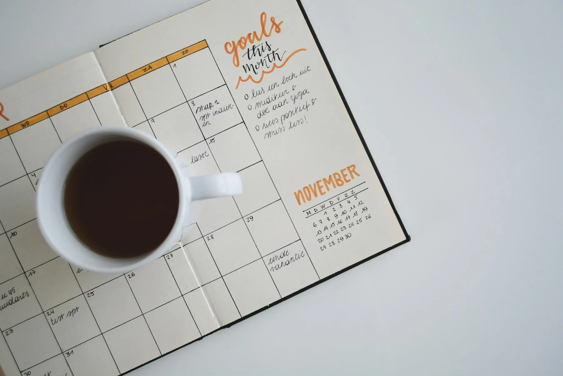 Kalender mit eingetragenem Termin